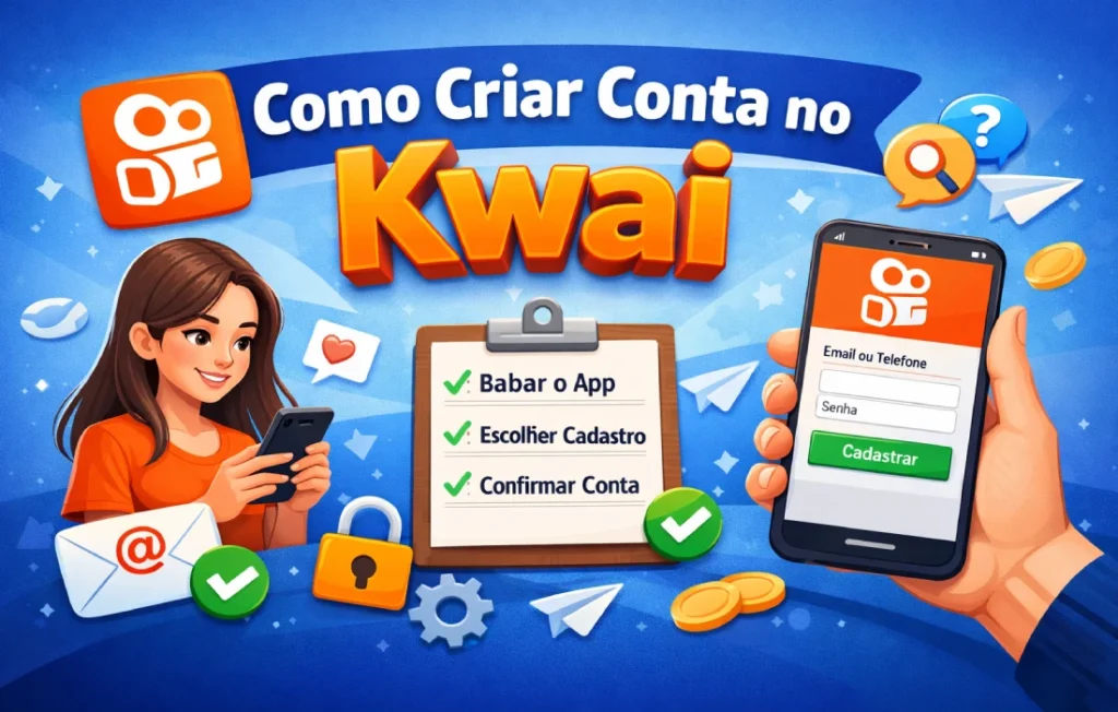 Como criar conta no kwai