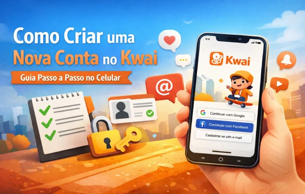 Como criar uma nova conta no Kwai