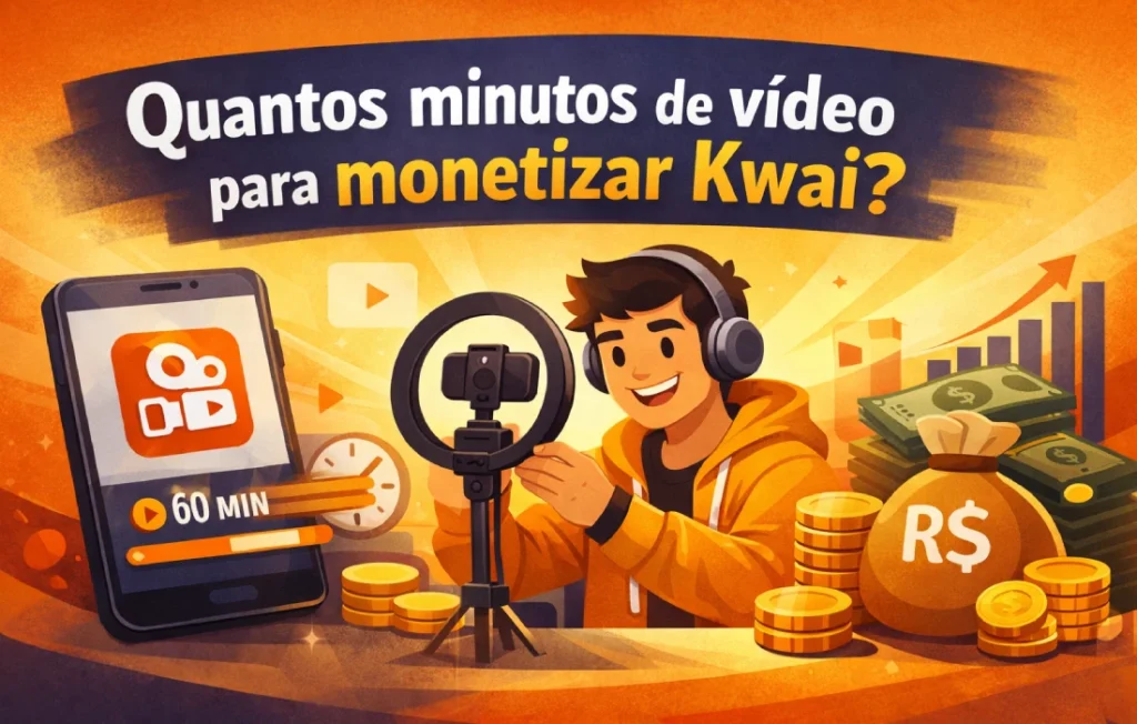 Quantos minutos de vídeo para monetizar Kwai